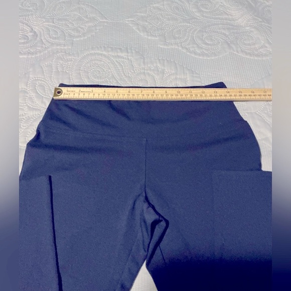 Black Elastic Waist Full-Length Leggings navy - Picture 3 of 7